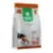 Dry pet food with salmon for dogs of all sizes and life stages with red coat
